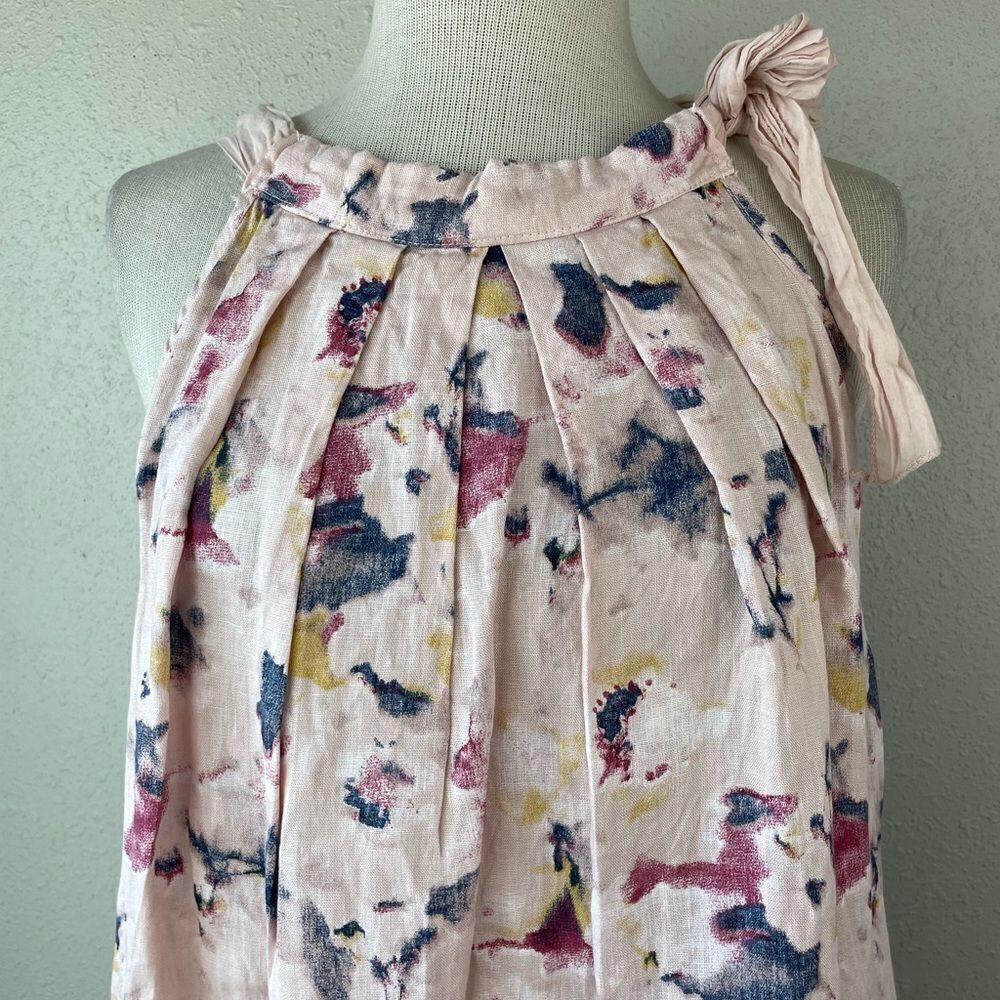 Bellambra Pink Linen Seeveless Midi Dress Size L EUC - Picture 2 of 8